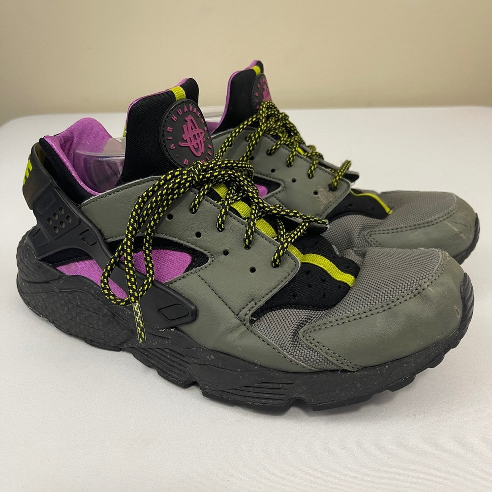 Nike Air Huarache Run SU Mens Size 12 River Rock Cactus Gray‎ Purple AH9710-002